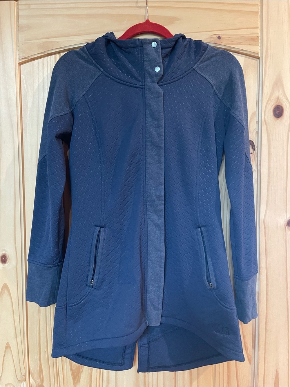 The North Face Navy Hooded Trench Coat